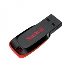 SANDISK CRUZER BLADE USB FLASH DRIVE, CZ50 16GB, USB2.0, BLACK WITH RED ACCENT, COMPACT DESIGN, 5Y